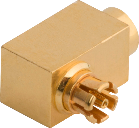 Picture of SMPS Female Connector, Swept R/A for .047 Cable