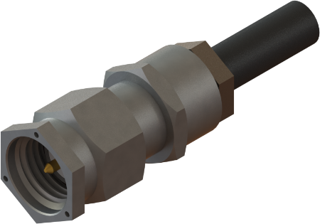 Picture of SMA Male Cable Connector, Lockwire Holes, for RG-178 Cable