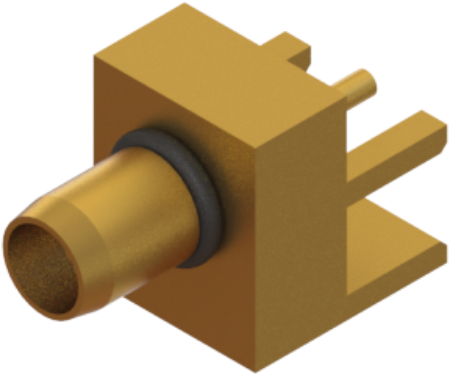 Picture of BMMA Male PCB Edge Launch Connector, .117" PCB Thickness"