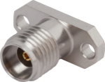 Picture of 2.92mm Female Flange Mount Connector, 2 Hole (Accepts Ø.012 Pin)