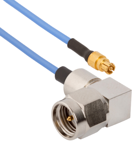 Picture of SMA Male R/A to SMPM Female 6" Cable Assembly for .047 Cable