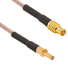 Picture of SMPM (Size 12) D38999 Pin Contact to MCX Male 12" 75 Ohm Cable Assembly for RG-179 Cable