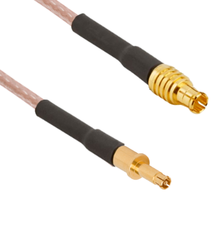 Picture of SMPS (Size 16) D38999 Pin Contact to MCX Male 12" 75 Ohm Cable Assembly for RG-179 Cable